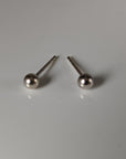 Silver Steed Small Ball Stud Earrings