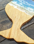 Whale Cheese Board with Resin Waves