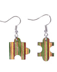 Jigsaw Recycled Skateboard Earrings