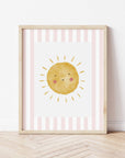 Sunshine Print - Pale Pink Stripes