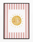 Sunshine Print - Pale Red Stripes
