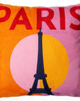 Paris Eiffel Tower Needlepoint Pillow