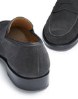 Slate Grey Suede Loafers, Welted Leather Sole