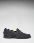 Slate Grey Suede Loafers, Welted Leather Sole
