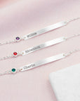 Personalised Silver Birthstone Swarovski Crystal Bracelet