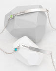 Personalised Silver Birthstone Swarovski Crystal Bracelet