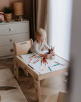 DORI Montessori Wooden Table and Chair Set for Kids