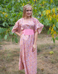 Pink Beauty, Belt and Beyond Style Caftan in Petit Florals-1