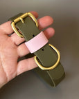 Petra Olive & Pastel Pink Colour Block Collar