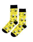 Save the Bees Bamboo Socks in Yellow