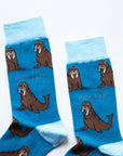 Save the Walrus Bamboo Socks in Blue
