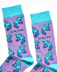 Save the Frogs Bamboo Socks in Purple