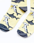 Save the Sharks Bamboo Socks in Yellow