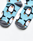 Save the Penguins Bamboo Socks in Light Blue