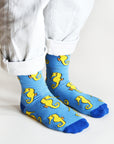 Save the Seahorses Bamboo Socks in Blue
