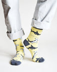 Save the Sharks Bamboo Socks in Yellow