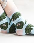 Save the Pangolins Bamboo Socks in Blue
