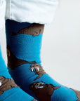 Save the Walrus Bamboo Socks in Blue