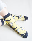Save the Sharks Bamboo Socks in Yellow