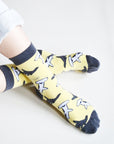 Save the Sharks Bamboo Socks in Yellow
