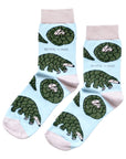 Save the Pangolins Bamboo Socks in Blue