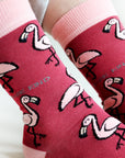 Save the Flamingos Bamboo Socks in Pink