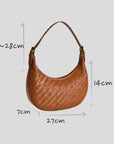 Handmade Genuine Leather Bag - 14cm Tall, 27cm Length, Adjustable Handle - Sustainable & Durable by Sook Stainable at brixbailey.com