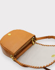 Handmade Recycled Genuine Leather Bag - 15cm Tall, Adjustable Handle - Eco-Friendly & Durable by Sook Stainable at brixbailey.com