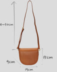 Handmade Recycled Genuine Leather Bag - 15cm Tall, 19cm Wide, Adjustable Handle - Eco-Friendly & Durable by Sook Stainable at brixbailey.com
