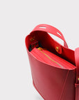 Oli - Apple Leather Midi Shoulder Cross-body Bag Red