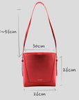 Oli - Apple Leather Midi Shoulder Cross-body Bag Red