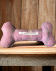 Handcrafted Toy Squeaky Dog Bone - choice of fabrics