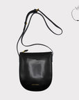 Eva - Apple Leather Strap Bag Black