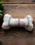 Handcrafted Toy Squeaky Dog Bone - choice of fabrics