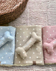 Handcrafted Toy Squeaky Dog Bone - choice of fabrics
