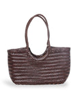 Handmade Italian Genuine Leather Bag - Adjustable Handle, 25cm Tall, 30-40cm Wide - Eco-Friendly & Durable by Sook Stainable at brixbailey.com