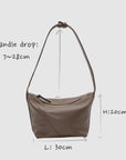 Genuine Leather Tote Bag - Handmade in Italy - 30cm Large - 100% Cotton Lining - Adjustable Handle 7-28cm by Sook Stainable at brixbailey.com