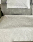 Herringbone Pet Blanket | Reversible Lambswool Sherpa & Faux Suede | Handmade Luxury Dog Throw | Sofa Protector UK
