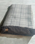 Luxury Dog Snuggle Sack | Handmade Sherpa Fleece Sleeping Bag | Customisable Pet Bed UK | Cosy Dog Sleep Bag