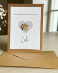 Pawprints on your Heart - Personalised Greeting Card (Pet loss, pet bereavement)
