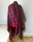 Midi recycled wool cape