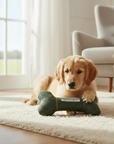 Handcrafted Toy Squeaky Dog Bone - The Arlo Collection - Forest Green Check