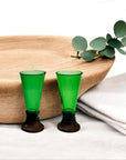 Green Glass Shooters (Set of Two)-1