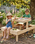 Wooden Children’s Picnic Table - Playhouse Table & Bench Accessory