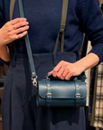 Handmade Leather Bowler Bag - Pine