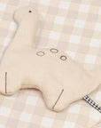 Premium baby gym with dino toys, organic cotton sensory play arch for newborns to 18 months, adjustable beechwood activity gym with hand-dyed textures by Ella James at brixbailey.com