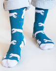 Save the Polar Bears Bamboo Socks in Blue