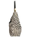 NEW Zebra Animal Print Hair On Hide Premium Leather Bag