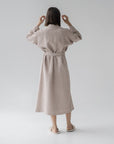 Honeycomb Waffle Bathrobe - Powder