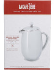 Silver Double Wall Insulated Eight Cup Coffee Maker 1 Liter
